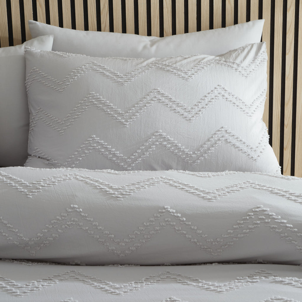 Catherine Lansfield Bedroom Lennon Stripe Quilted 220x220cm Bedspread White  - Quadrant Department Stores : Quadrant Department Stores