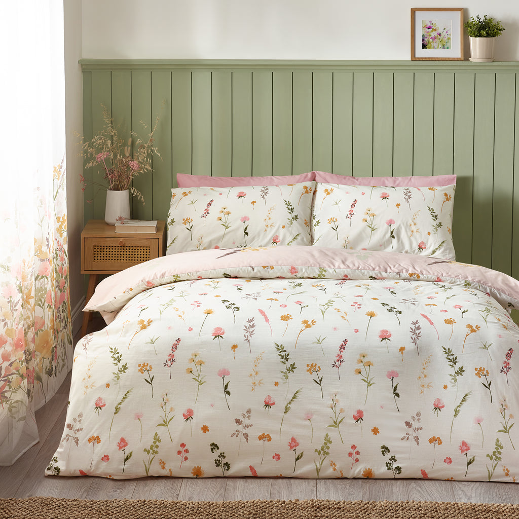 Catherine Lansfield Countryside Floral Pink Duvet Set – Charmed