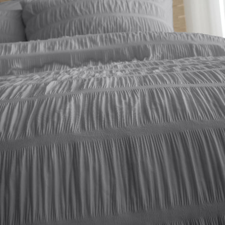 Catherine Lansfield Seersucker Duvet Set