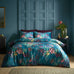 Bridgerton Romantic Floral Teal Duvet Set