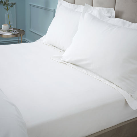 Bianca 180 Thread Count 100% Egyptian Cotton White Sheets