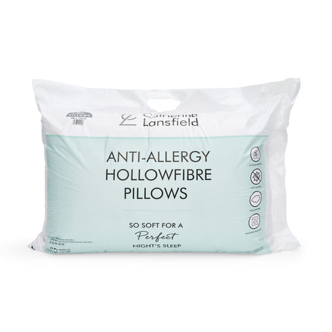 Catherine Lansfield Anti Allergy Hollowfibre Pillow Pair