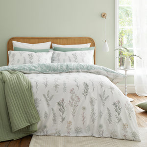 Bianca Wild Flowers Green Duvet Set