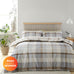 Catherine Lansfield Brushed Check Natural 100% Brushed Cotton Duvet Set