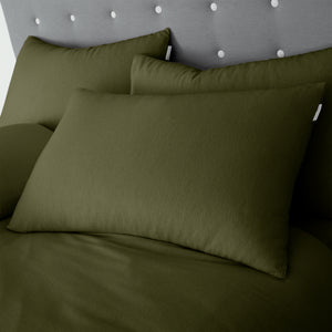 Catherine Lansfield 100% Cotton Brushed Cotton 165gsm Green Sheets