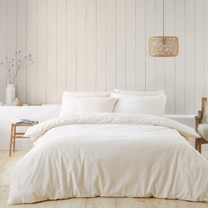 Catherine Lansfield Stripe 100% Brushed Cotton Duvet Set
