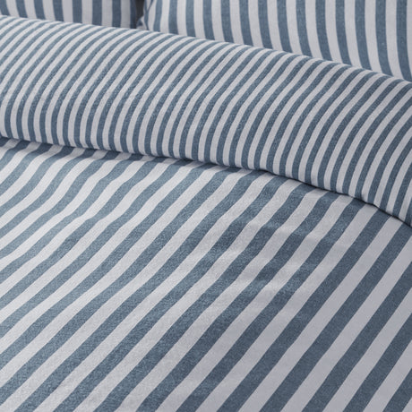 Catherine Lansfield Stripe 100% Brushed Cotton Duvet Set