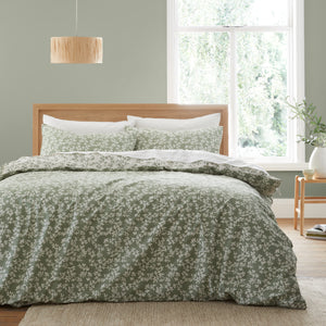 Bianca Shadow Leaves Green Duvet Set