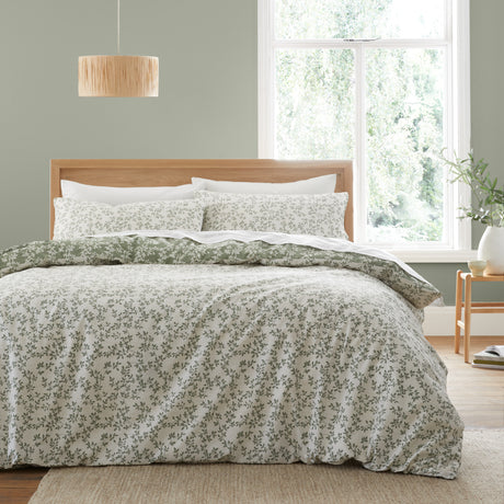 Bianca Shadow Leaves Green Duvet Set