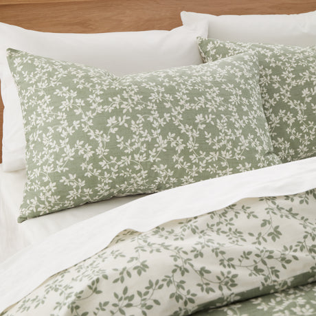 Bianca Shadow Leaves Green Duvet Set