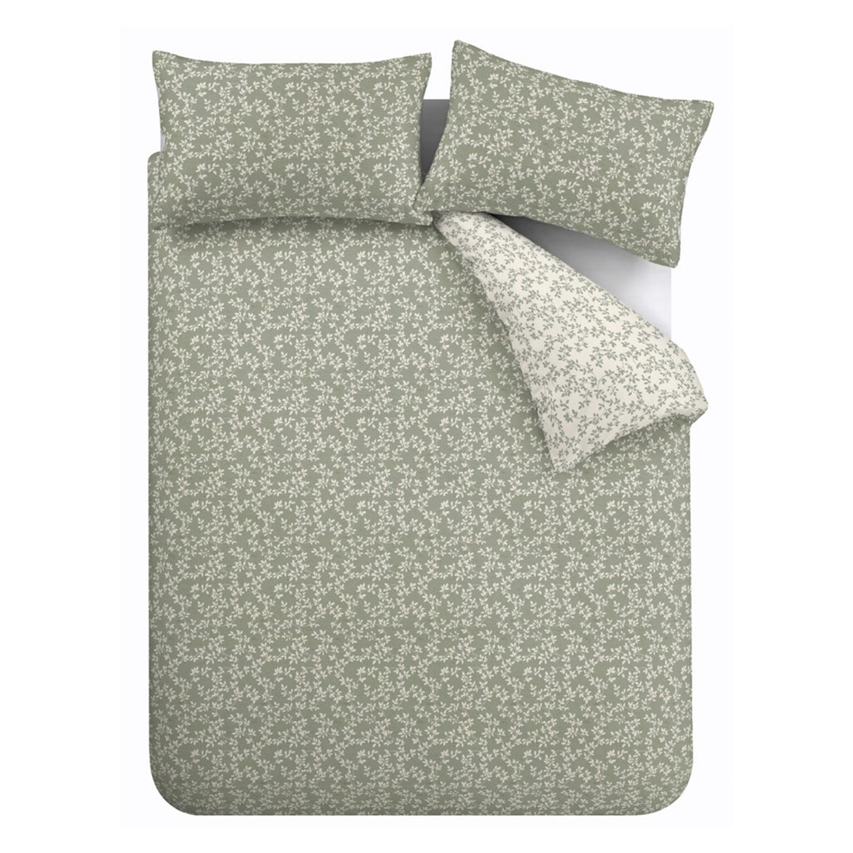 Bianca Shadow Leaves Green Duvet Set