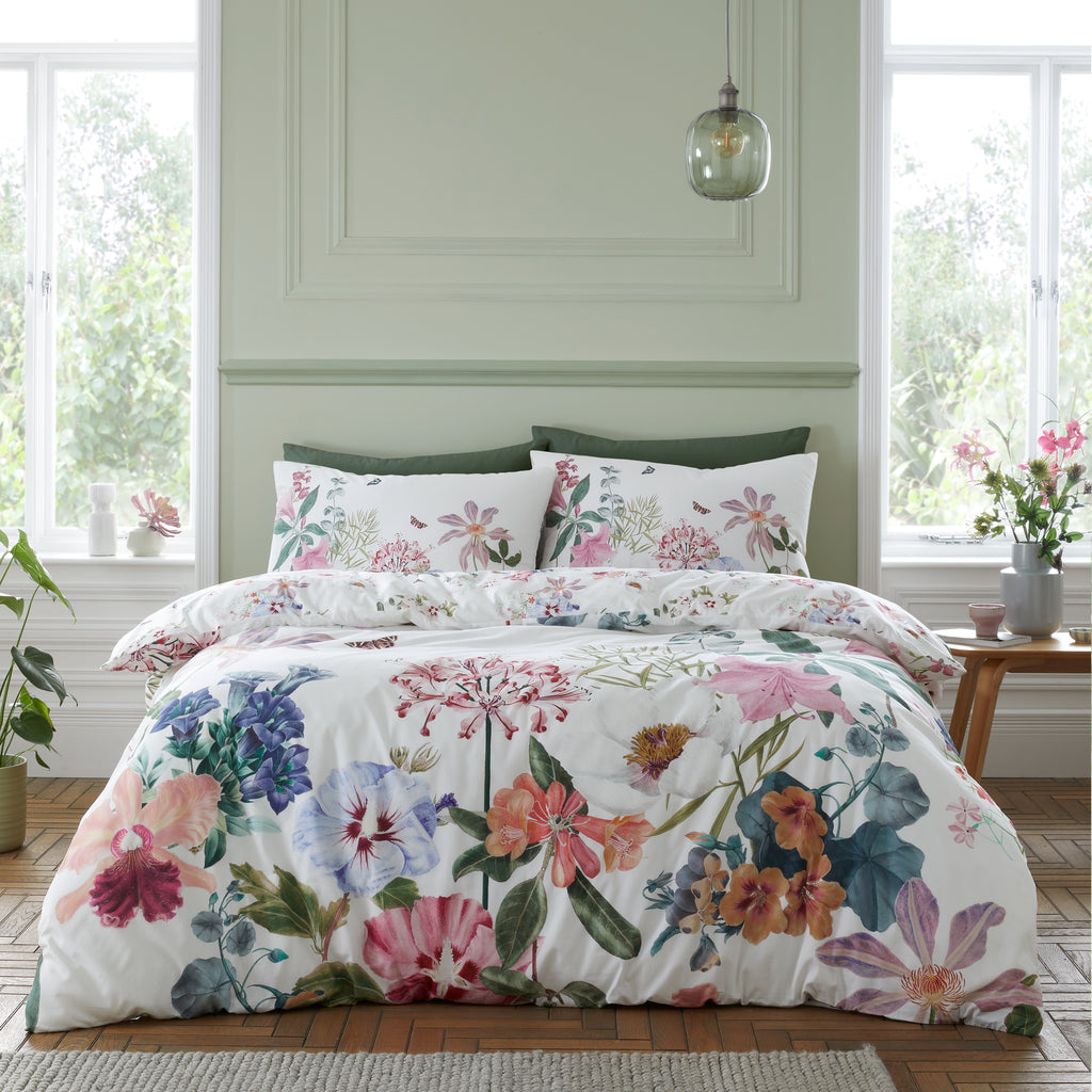 RHS Exotic Garden White Duvet Set