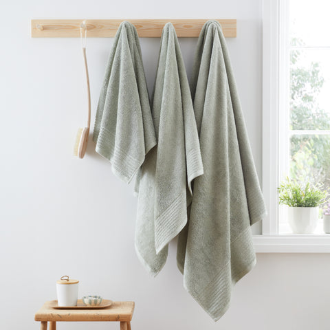 Bianca 100% Pure Egyptian Cotton 600gsm Sage Towels