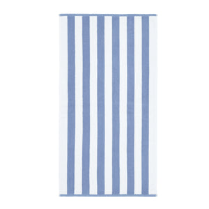 Bianca Reversible Stripe Jacquard 100% Pure Cotton 600gsm Blue Towels