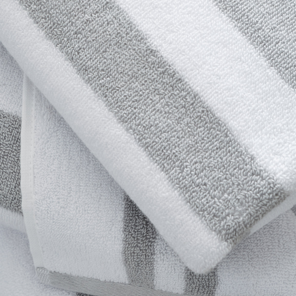 Bianca Reversible Stripe Jacquard 100% Pure Cotton 600gsm Grey Towels