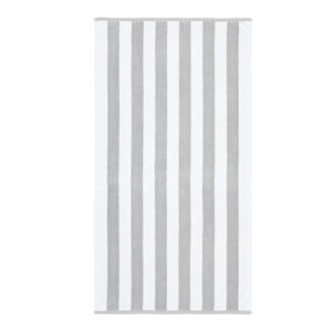 Bianca Reversible Stripe Jacquard 100% Pure Cotton 600gsm Grey Towels