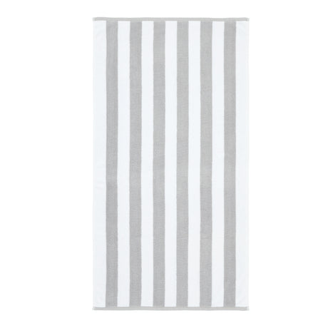 Bianca Reversible Stripe Jacquard 100% Pure Cotton 600gsm Grey Towels