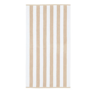 Bianca Reversible Stripe Jacquard 100% Pure Cotton 600gsm Natural Towels