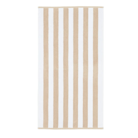Bianca Reversible Stripe Jacquard 100% Pure Cotton 600gsm Natural Towels