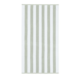 Bianca Reversible Stripe Jacquard 100% Pure Cotton 600gsm Sage Towels