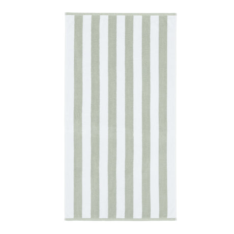 Bianca Reversible Stripe Jacquard 100% Pure Cotton 600gsm Sage Towels