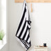 Bianca Reversible Stripe Jacquard 100% Pure Cotton 600gsm Black Towels