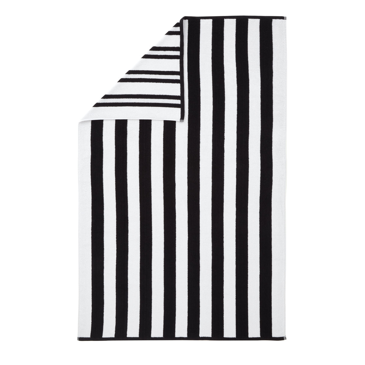 Bianca Reversible Stripe Jacquard 100% Pure Cotton 600gsm Black Towels