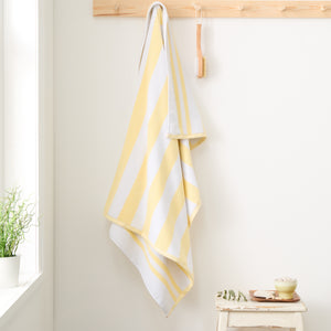 Bianca Reversible Stripe Jacquard 100% Pure Cotton 600gsm Yellow Towels
