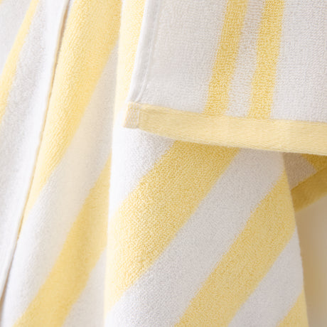 Bianca Reversible Stripe Jacquard 100% Pure Cotton 600gsm Yellow Towels