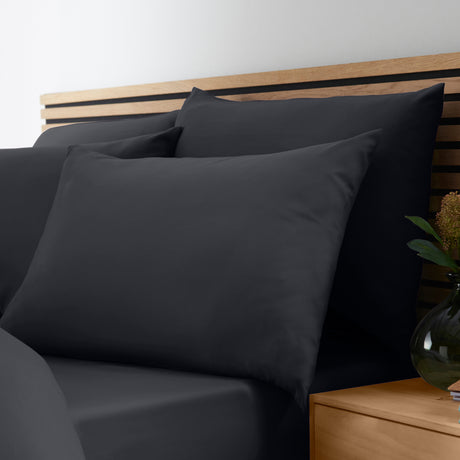 Catherine Lansfield So Soft Non-Iron 100% Polyester Black Sheets