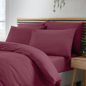 Catherine Lansfield So Soft Non-Iron 100% Polyester Burgundy Sheets