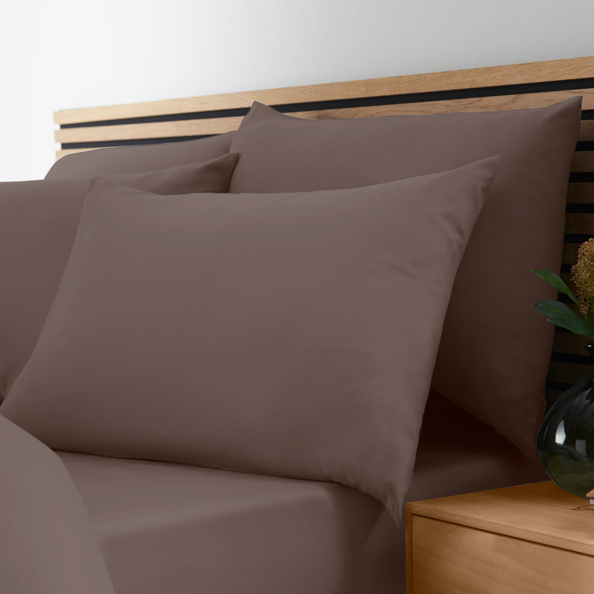Catherine Lansfield So Soft Non-Iron 100% Polyester Chocolate Sheets