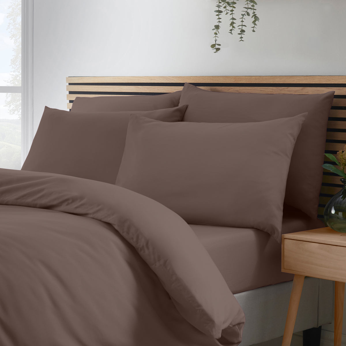 Catherine Lansfield So Soft Non-Iron 100% Polyester Chocolate Sheets