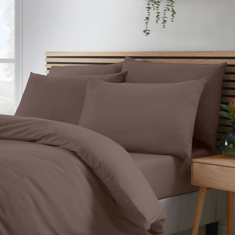Catherine Lansfield So Soft Non-Iron 100% Polyester Chocolate Sheets
