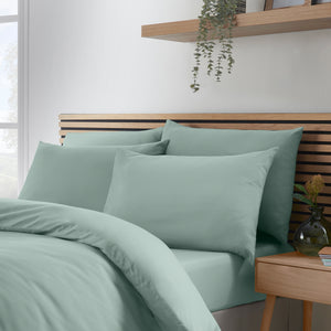 Catherine Lansfield So Soft Non-Iron 100% Polyester Green Sheets
