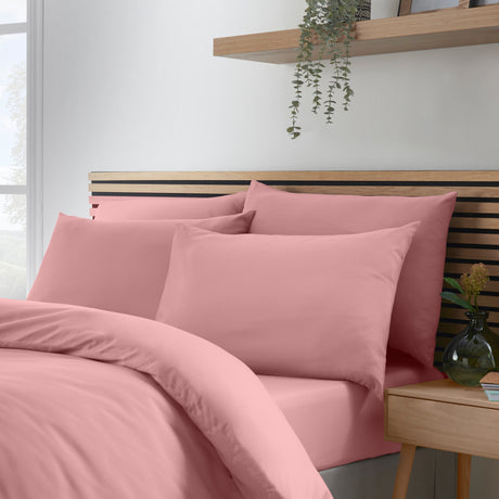 Catherine Lansfield So Soft Non-Iron 100% Polyester Coral Sheets