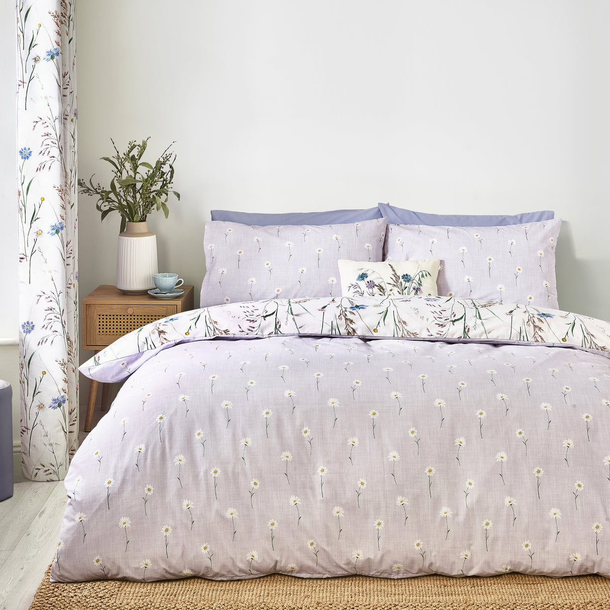 Catherine Lansfield Grasmere Floral Lilac Duvet Set