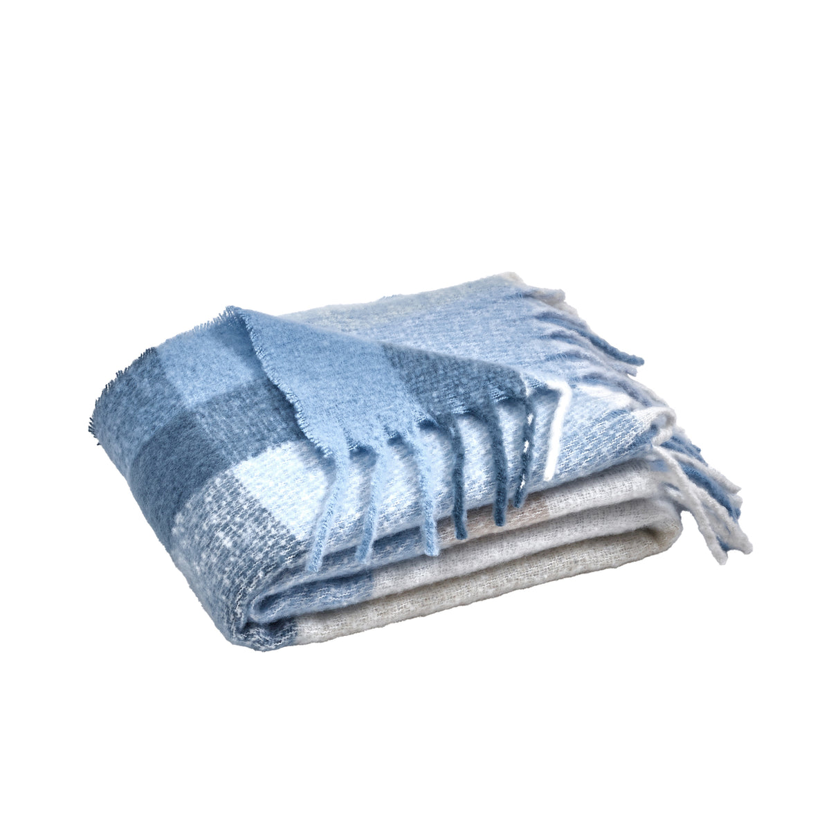 Catherine Lansfield Faux Mohair Check 130cm x 170cm Throws