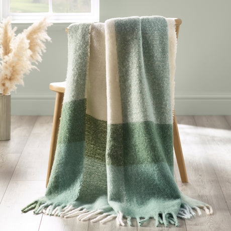 Catherine Lansfield Faux Mohair Check 130cm x 170cm Throws