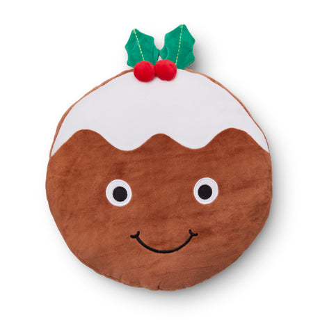 Catherine Lansfield Christmas Pudding Brown 3D Cushion