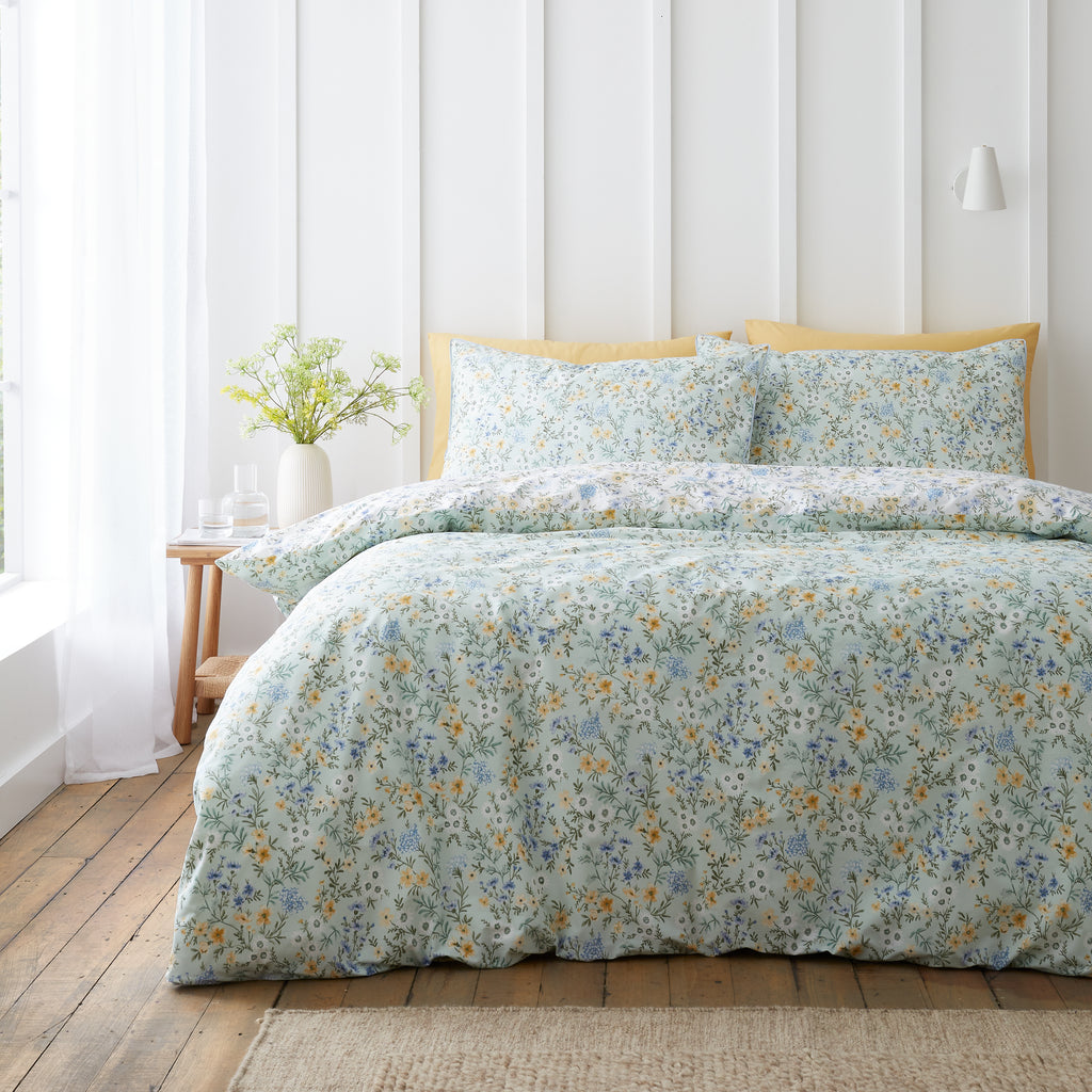 Bianca Ditsy Floral Green Duvet Set