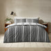 Catherine Lansfield Harbour Stripe Black Duvet Set