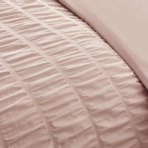 Catherine Lansfield Seersucker Frill Duvet Set
