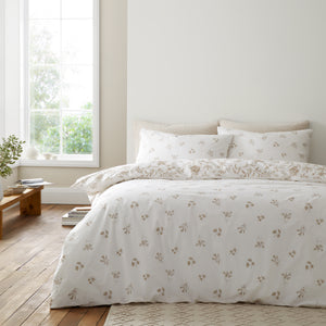 Bianca Fine Linens Thea Floral Natural Duvet Set