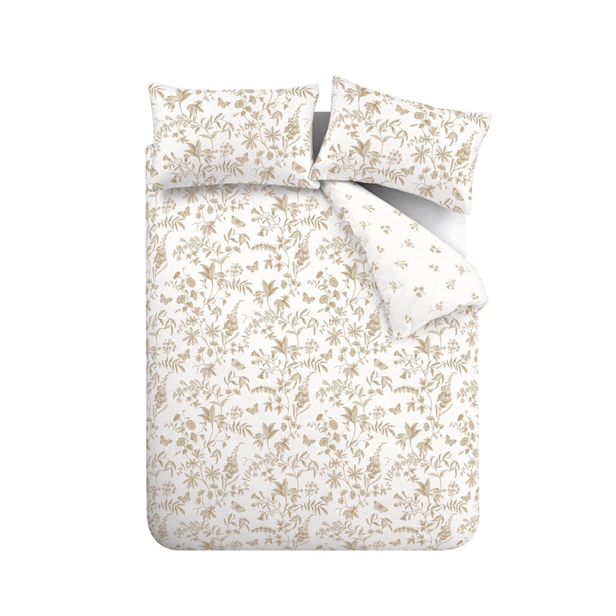 Bianca Fine Linens Thea Floral Natural Duvet Set