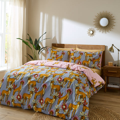 Their Nibs Untamed Cheetah Grey Duvet Set