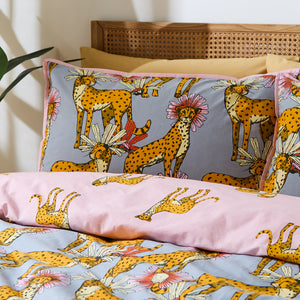 Their Nibs Untamed Cheetah Grey Duvet Set