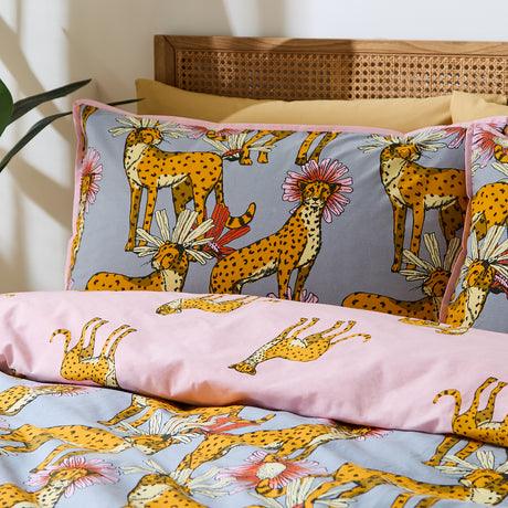 Their Nibs Untamed Cheetah Grey Duvet Set