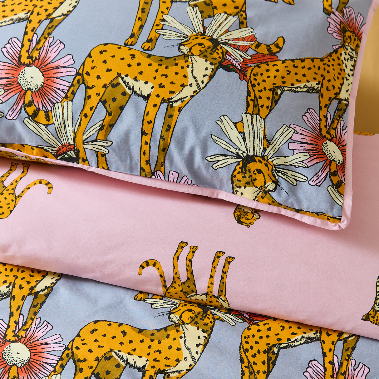 Their Nibs Untamed Cheetah Grey Duvet Set