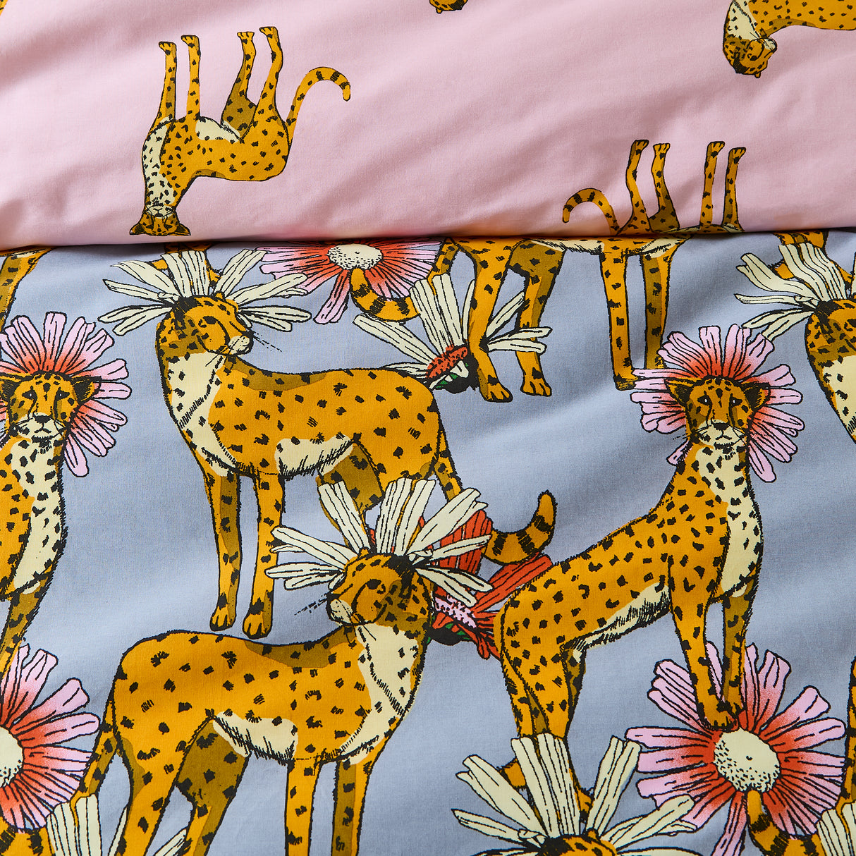Their Nibs Untamed Cheetah Grey Duvet Set